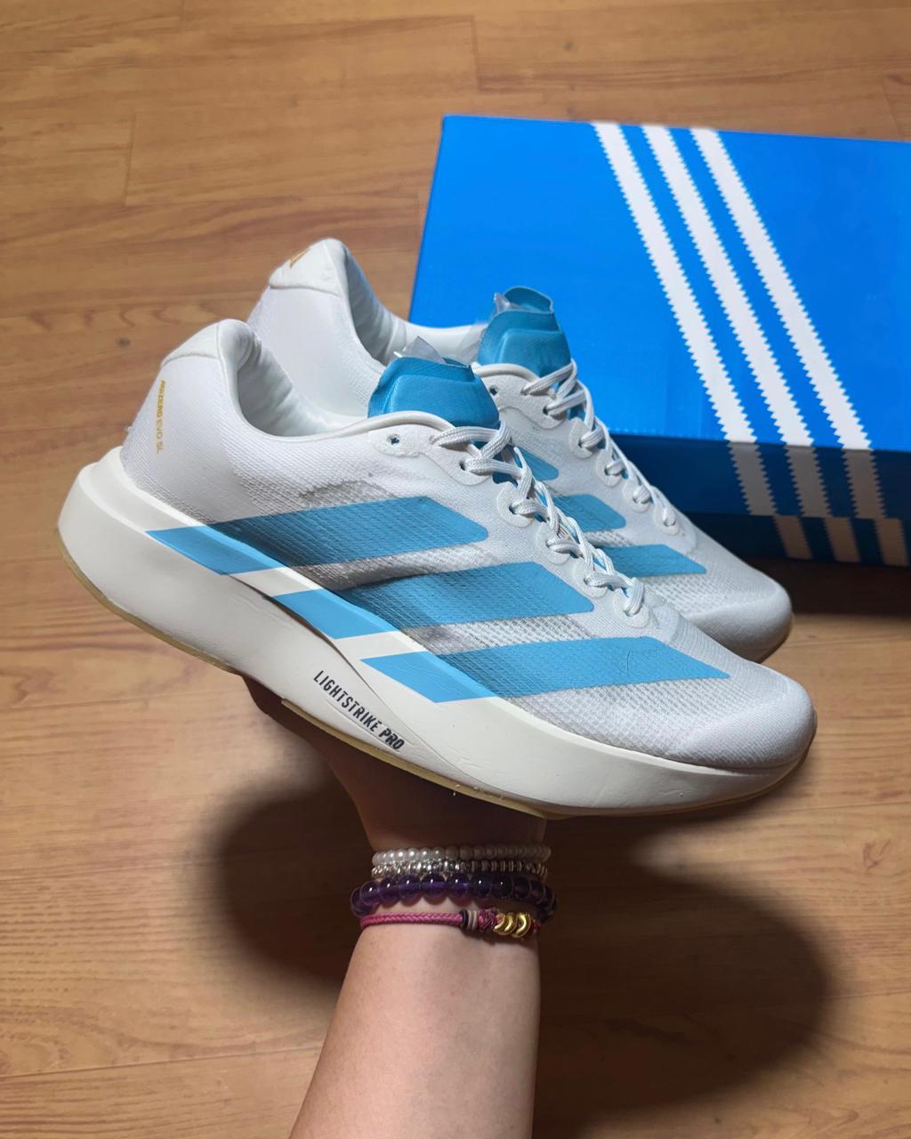 Adizero Evo SL Branco com azul